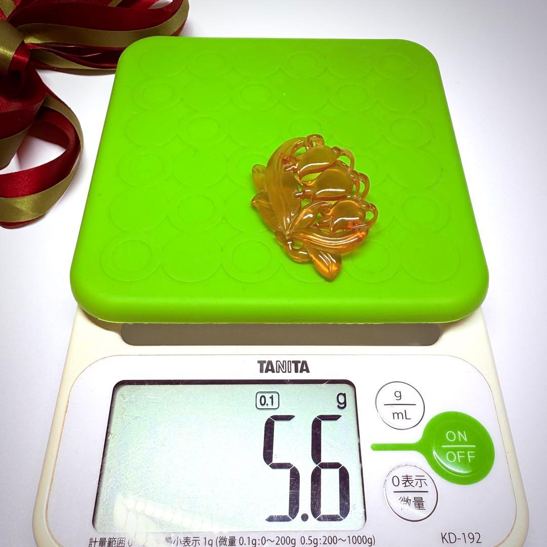 本鼈甲　べっ甲　白甲　ブローチ　約5.6g　ヴィンテージ1