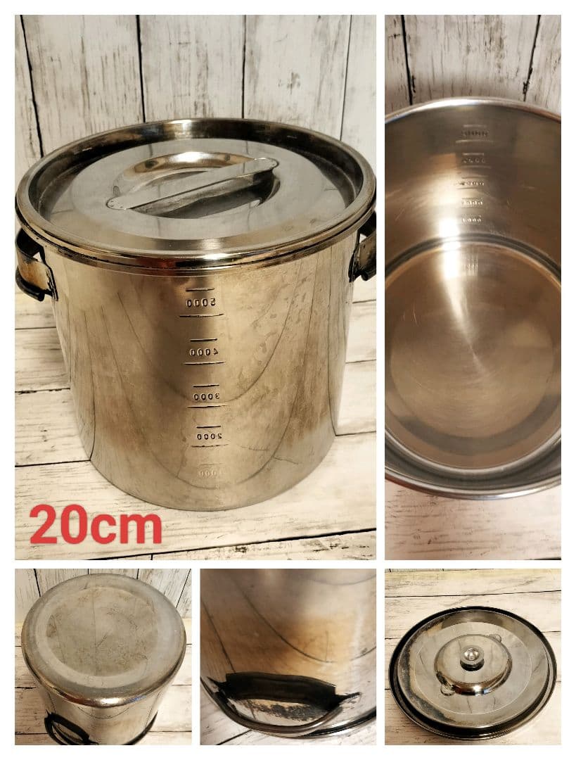 ステンレス製キッチンポット 5点セット