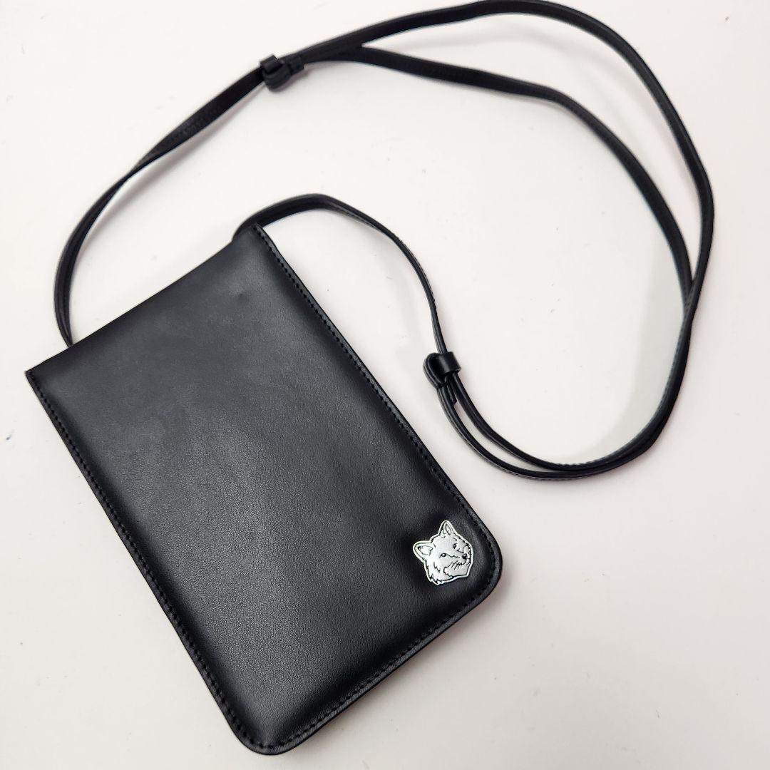 さ*ん様 【023】メゾンキツネ ブラック フォックスヘッドポシェット スマホシ
