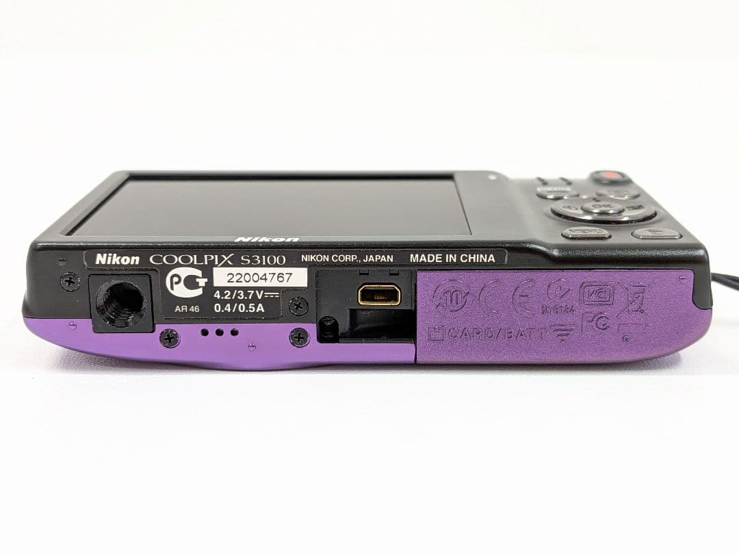 【動作OK】Nikon ニコン COOLPIX S3100 パープル