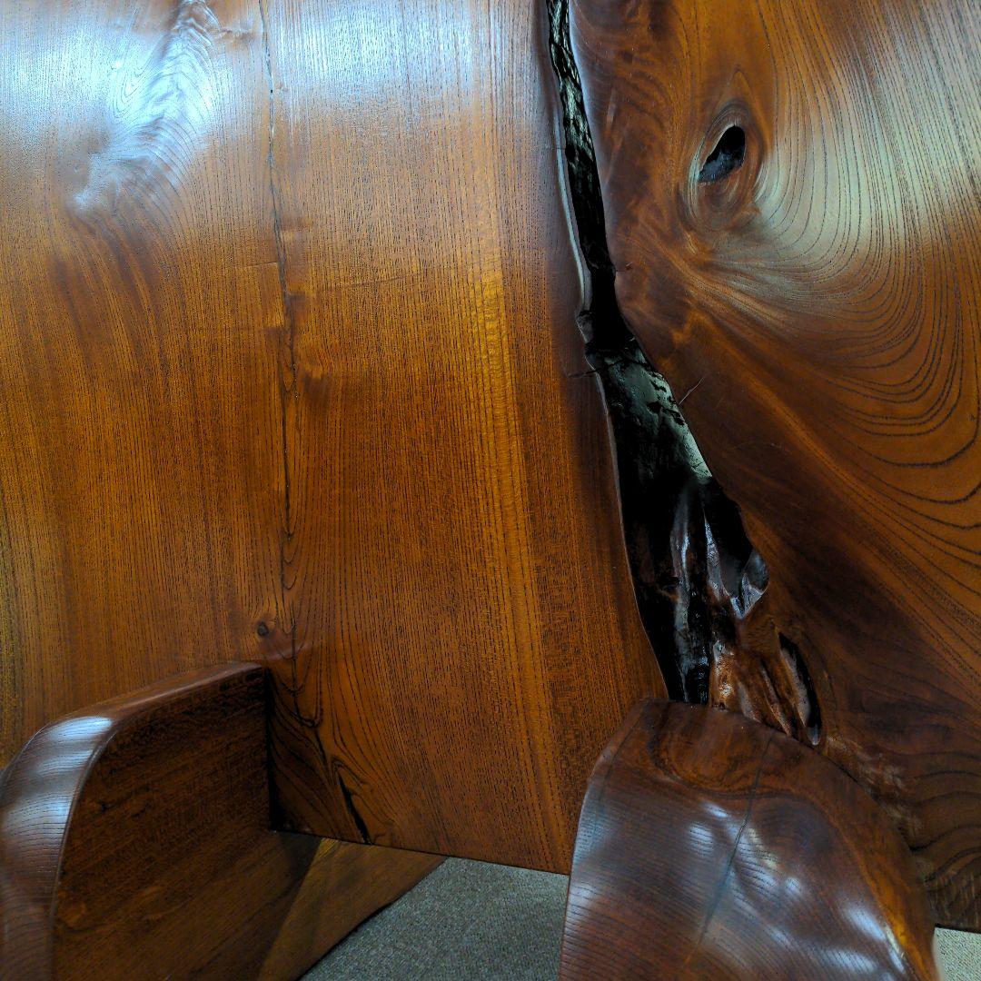 【明谷憲一】最終 未使用 けやき ついたて 衝立