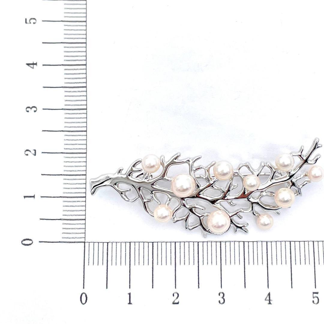 ミキモト 美品 パール 3.5-5.0mm ブローチ シルバー925 珊瑚