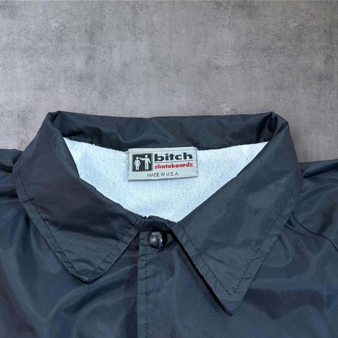 90s BitchSkateboards USA製　刺繍　拳銃ロゴ　ジャケット