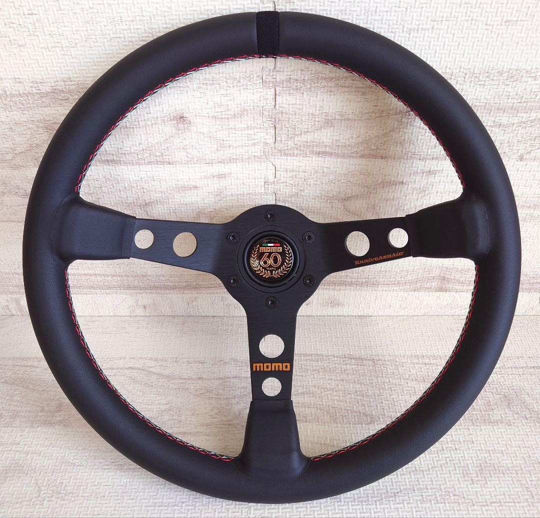 momo ステアリング 60周年 記念モデル 14インチ レザー ブラック