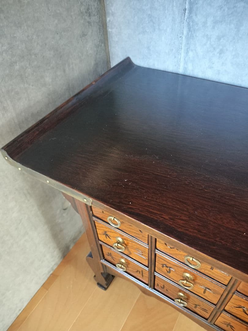 李朝家具 薬箪笥 百味箪笥 百目箪笥 18杯 W800×D300×H400mm