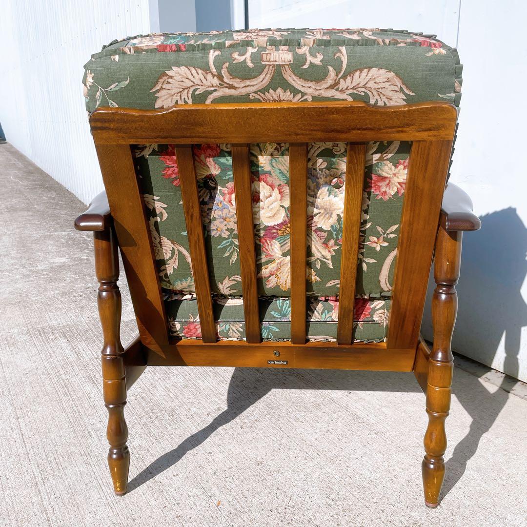 【美品】karimoku カリモク アームソファ コロニアル フリージアグリーン