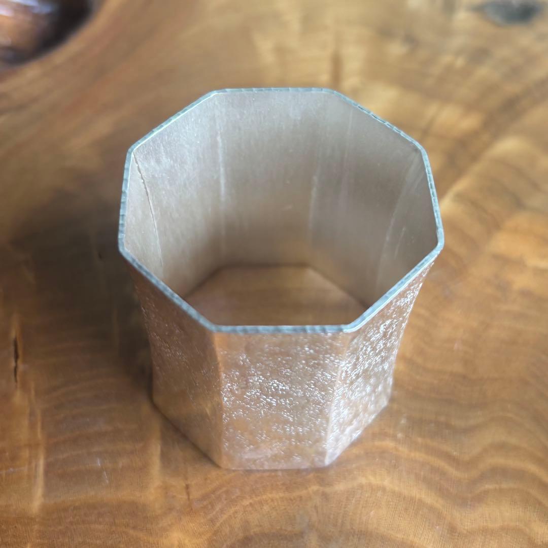 南鐐八角蓋置 竹影堂造 茶道具 共箱