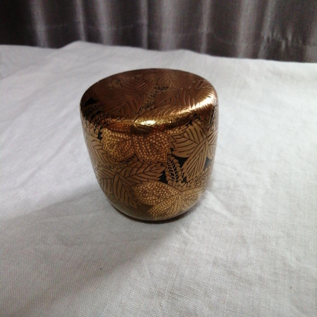 大棗　一后一兆作　桐蒔絵　鵬雲斎の花押付き