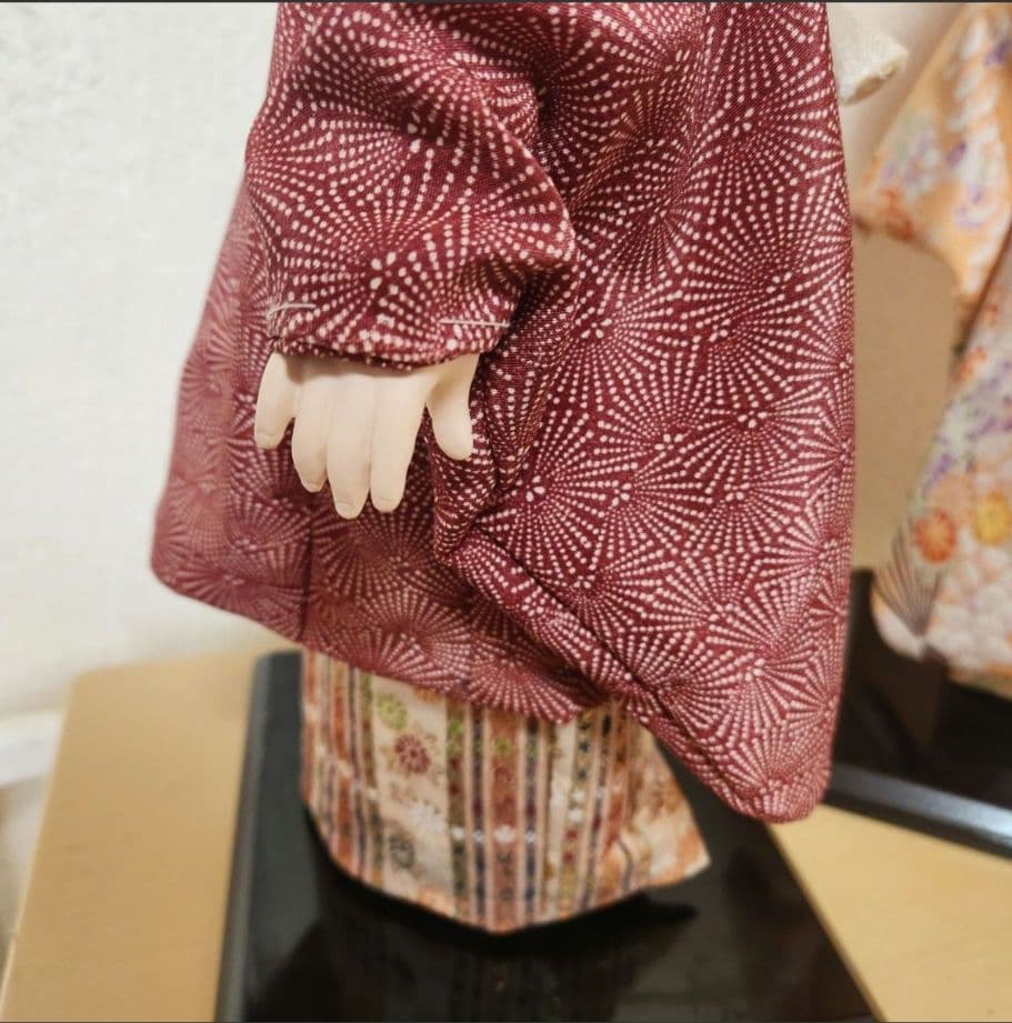 市松人形 男の子と女の子 2体セット 日本人形 正絹の衣装 本松 昭和レトロ