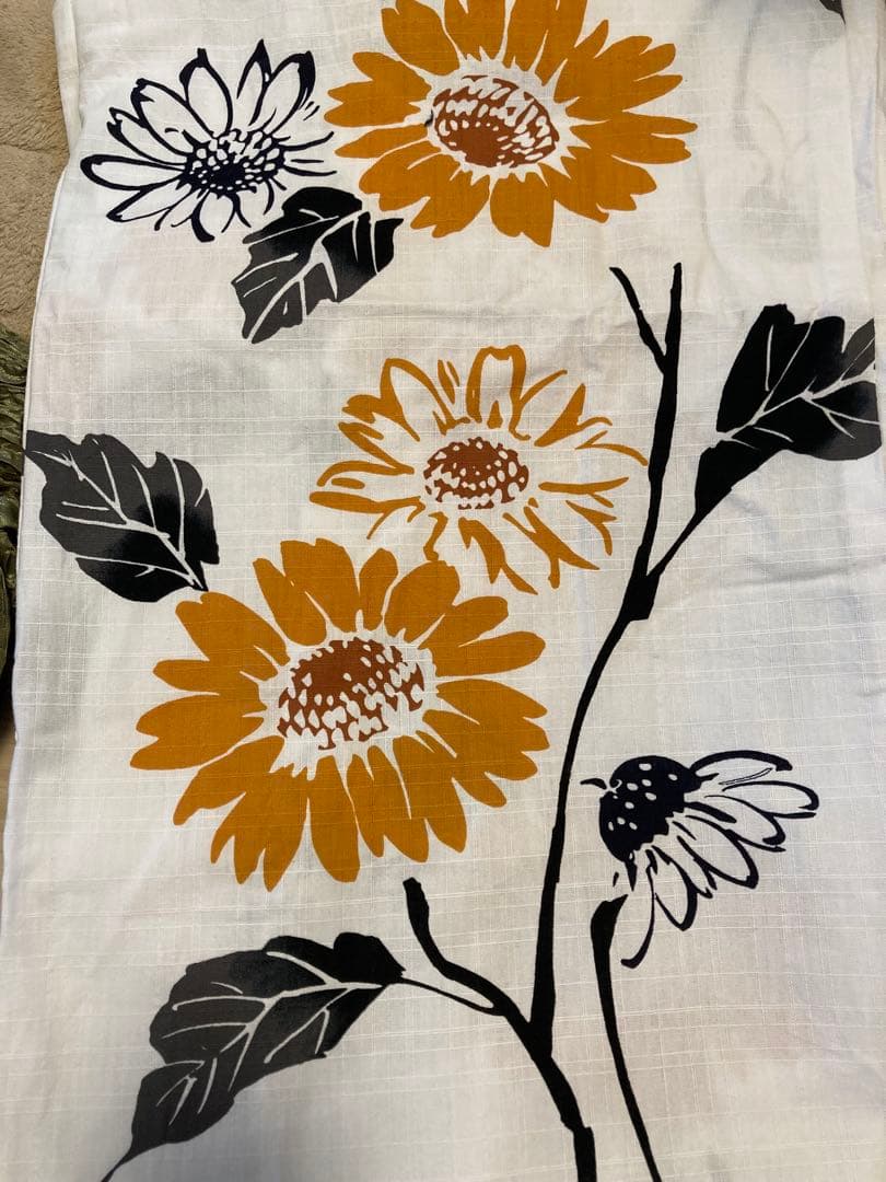 浴衣館グレース　ひまわり柄浴衣・帯・かごバッグ　髪飾りセット 【別売り 不可】