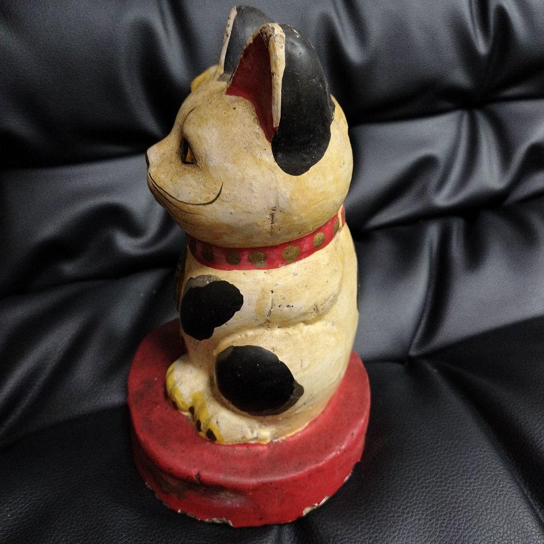 アンティーク 招き猫 陶器 レトロ 縁起物 まねき猫 骨董