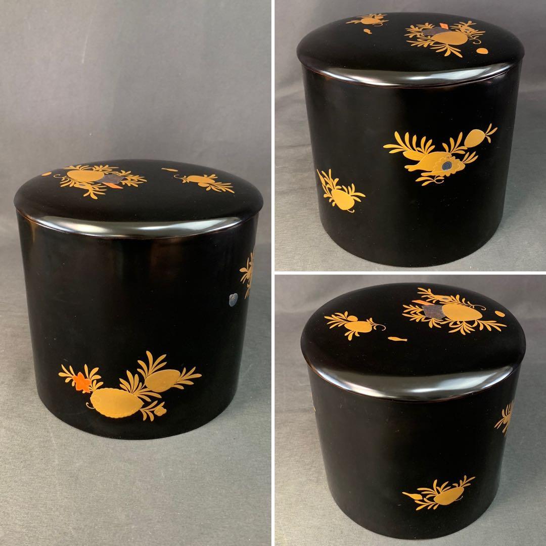 E313 送料無料　曲水指　漆器　蒔絵　茶道具　茶室　茶道　共箱