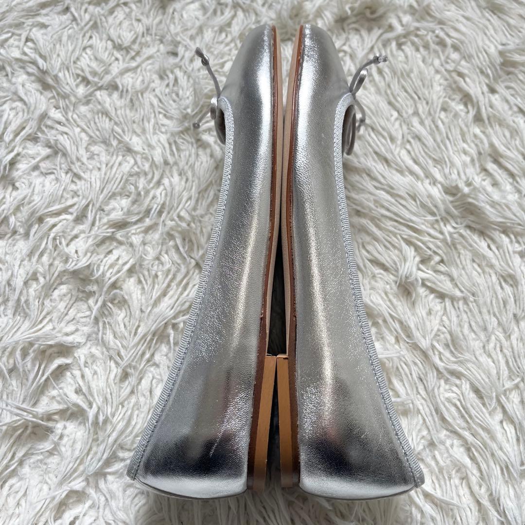 未使用級　FABIO RUSCONI パンプス レザー バレエ　37 リボン