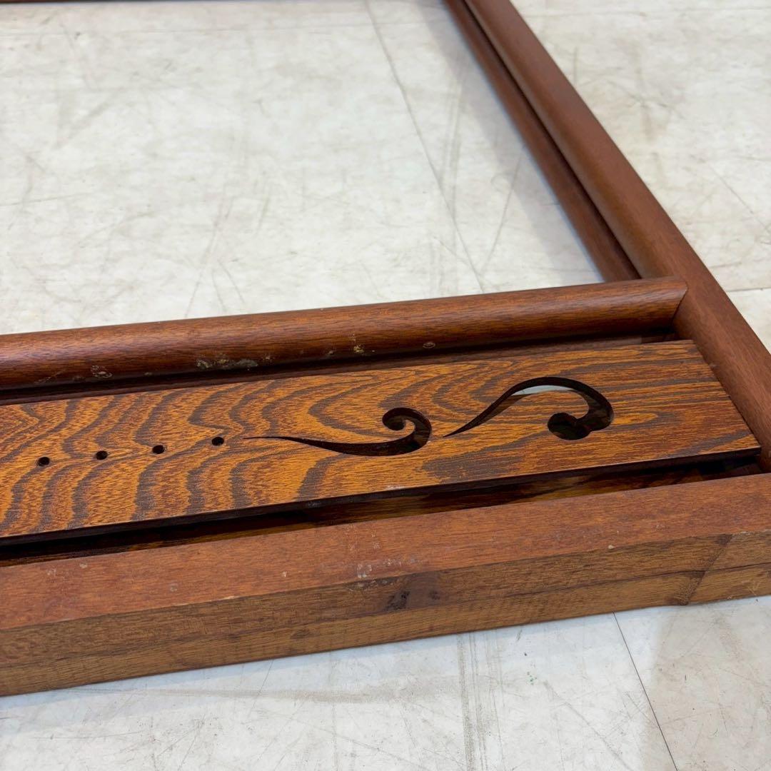 昭和レトロ 折りたたみ衣桁 古民具 欅 衣紋掛け 古道具 鋤彫 着物