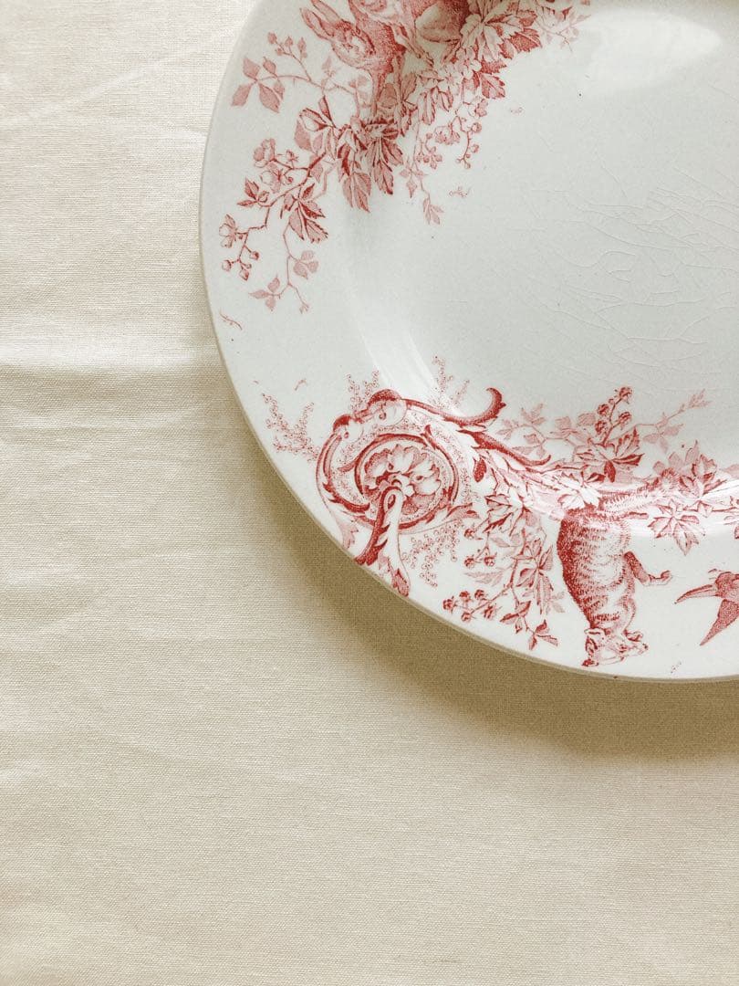 フランスアンティーク　LUNEVILLE chasseシリーズ ディナー皿①