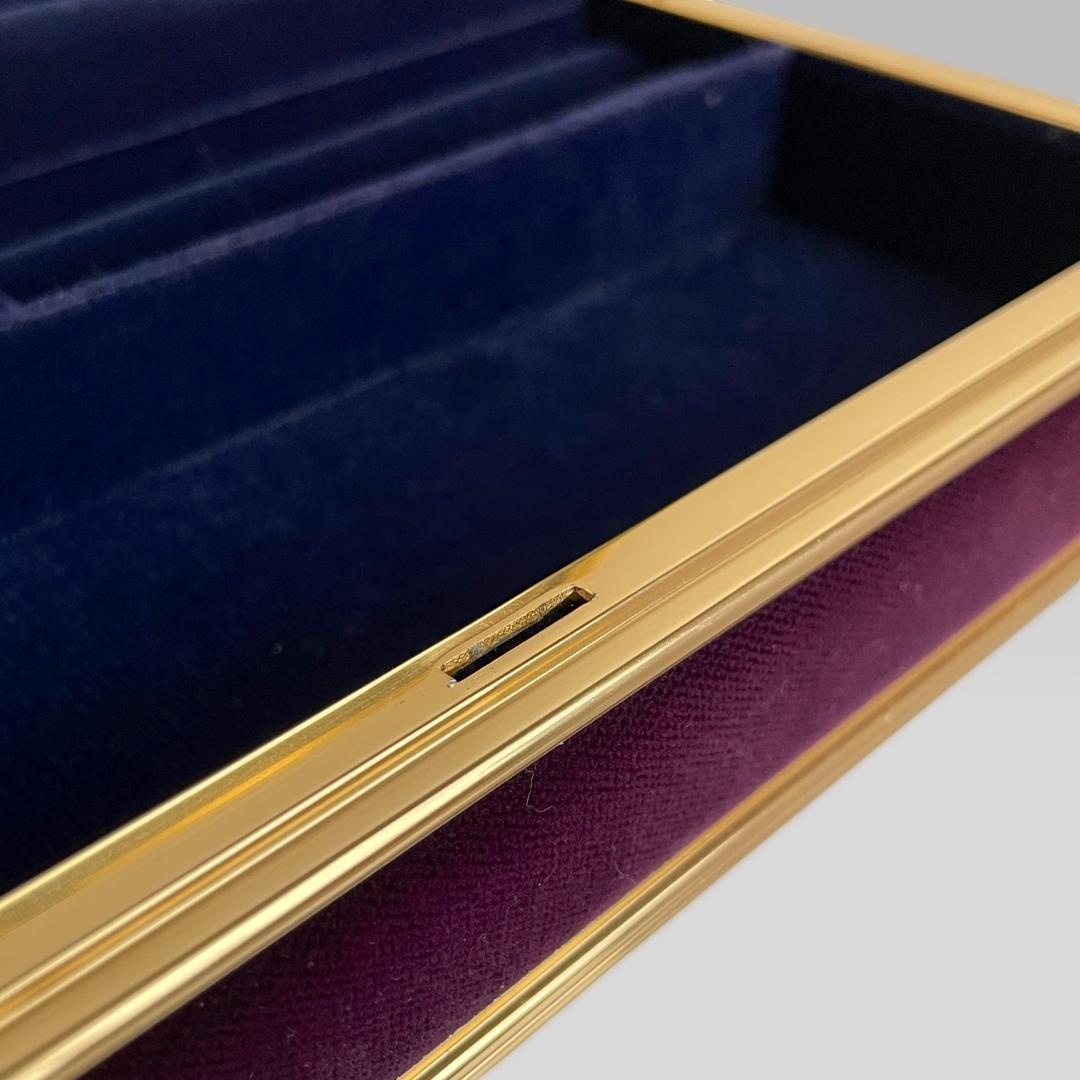 80s【ヴィンテージ】ベロア クラシックデザイン ジュエリーボックス ケース