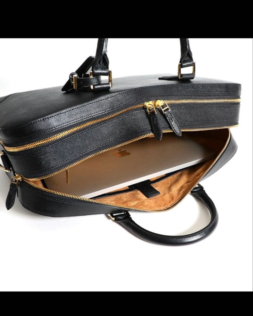 PELLE MORBIDA キャピターノ　ブリーフバッグ　2室タイプBLACK