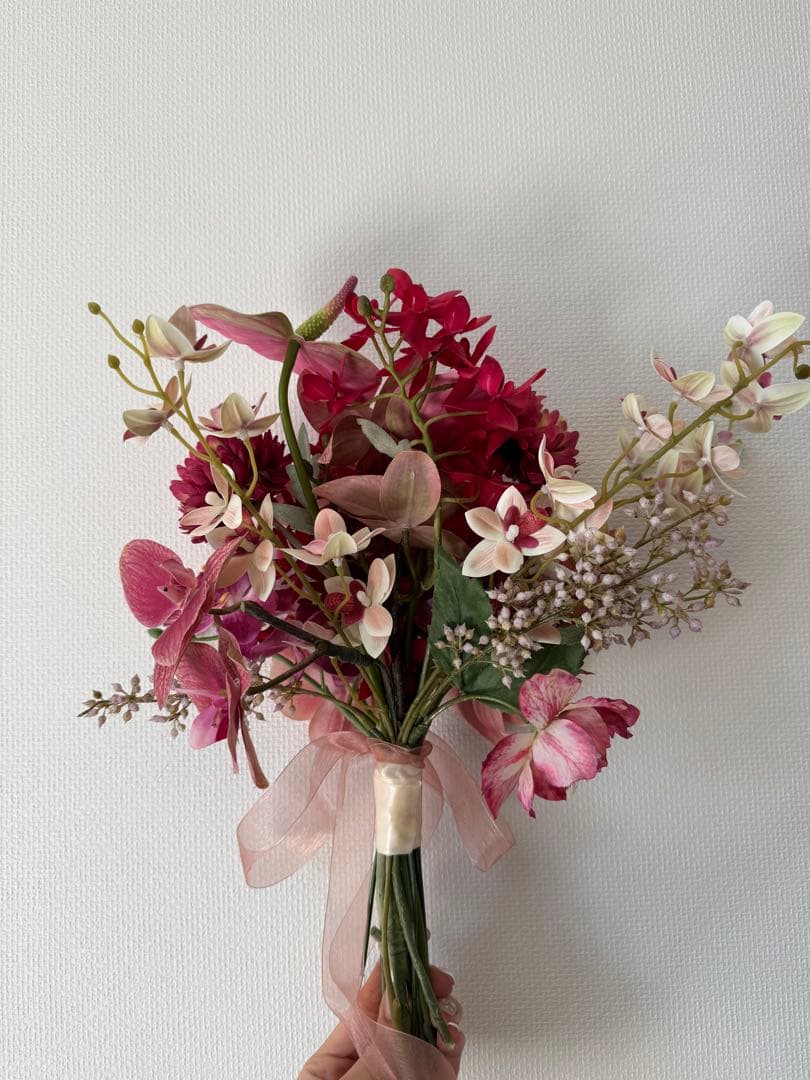 ブーケ　アーティシャルフラワー　ブートニア　結婚式　前撮り　ウェディング