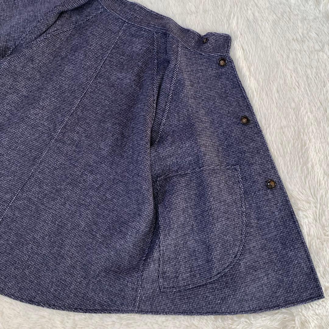 ✨美品✨ nop de nod ミドル丈リバーシブルコート ネイビー Mサイズ