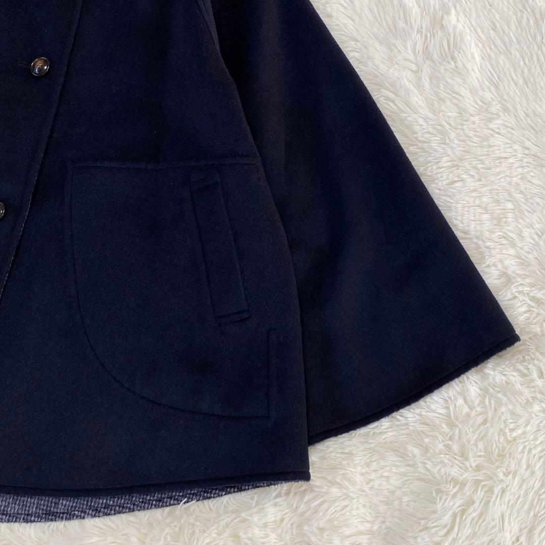 ✨美品✨ nop de nod ミドル丈リバーシブルコート ネイビー Mサイズ