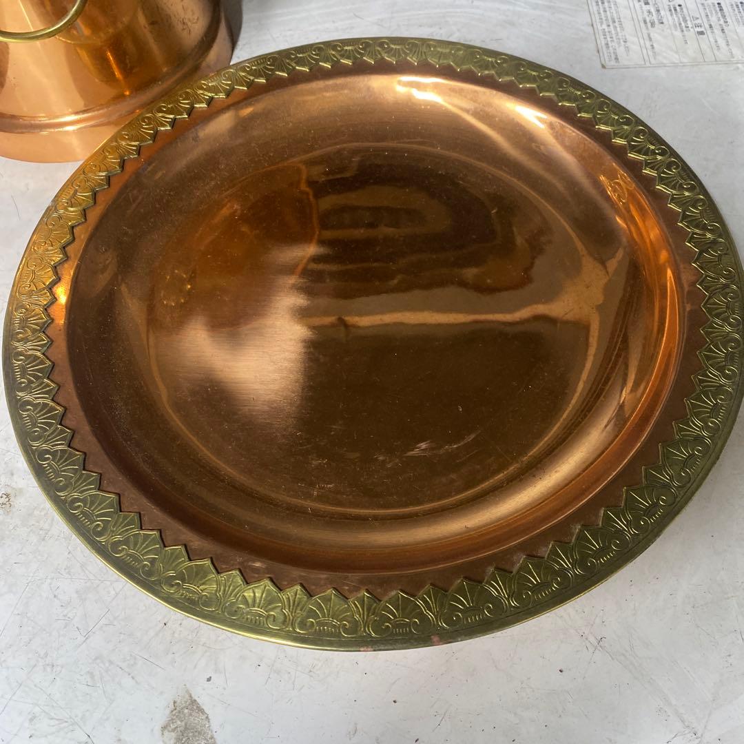 【TS11222】銅製 神仙炉 蝙蝠手 火鍋 しゃぶしゃぶ鍋　直径27cm