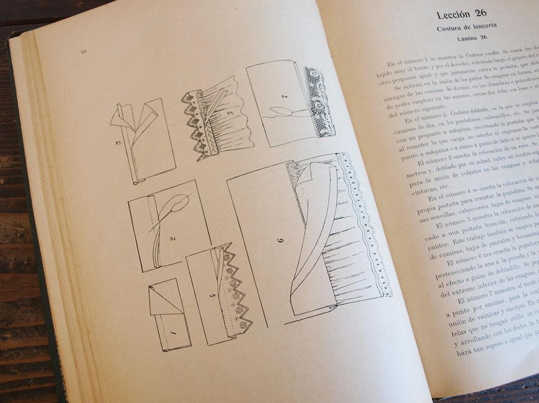 稀少 ランジェリー パターン製図本 1929年 アール・デコ 時代衣装/K076