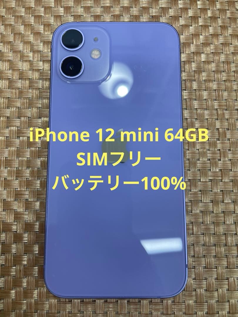 iPhone 12 mini 64 GB パープルSIMフリー【0256】