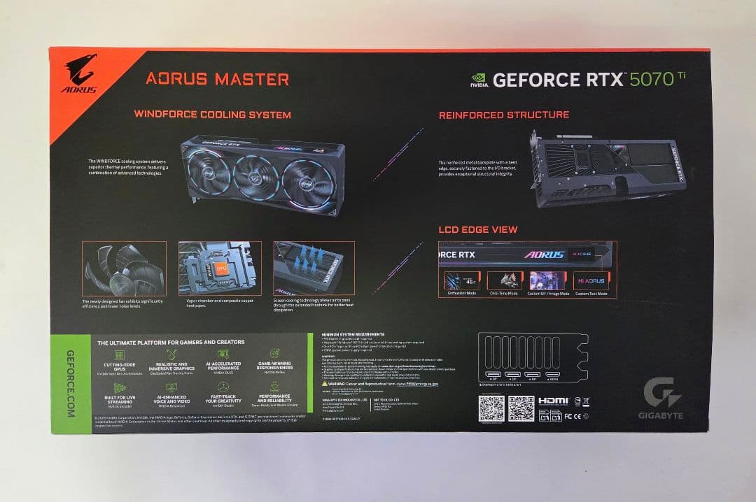 新品　 AORUS　MASTER GeForce RTX5070Ti