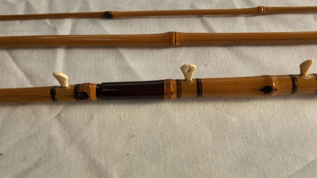 江戸和竿　東正　布袋竹・印籠中通し 3本継　ハゼ竿　細身・軽量竿　良品