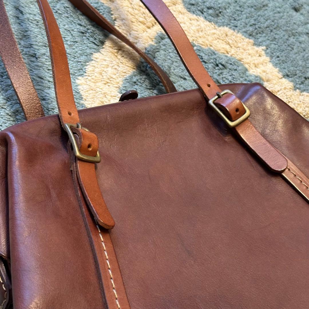 HERZ Organ（オルガン）口枠トートバッグG-14革バッグレザー