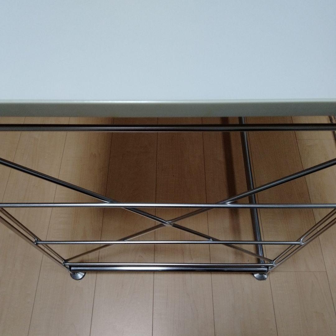 MUJI 無印良品 ステンレスユニットシェルフ デスク 120 × 52