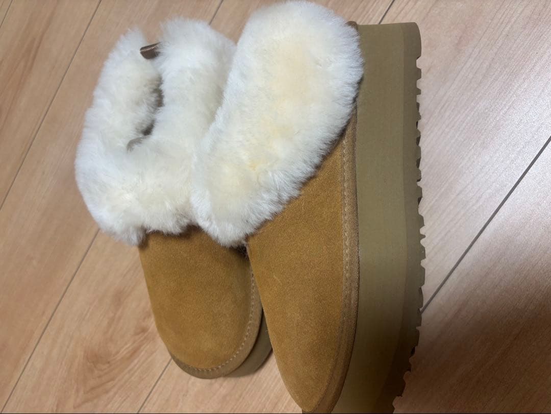 37cmUGG ムートンブーツ 厚底 ベージュ