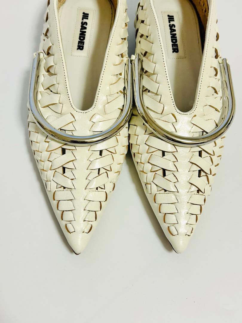 JIL SANDER バレリーナポインテッドトゥシューズメッシュ