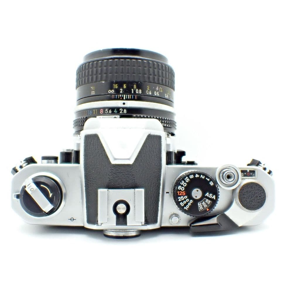 【動作確認済実用品】Nikon FM シルバー＆Ai 35mm f2.8 電池付