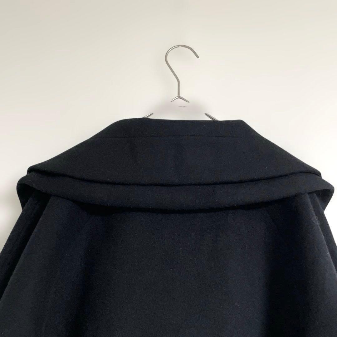 ◆美品◆ CRESCENT　カシミヤ混　Aラインウールコート　黒　M 日本製
