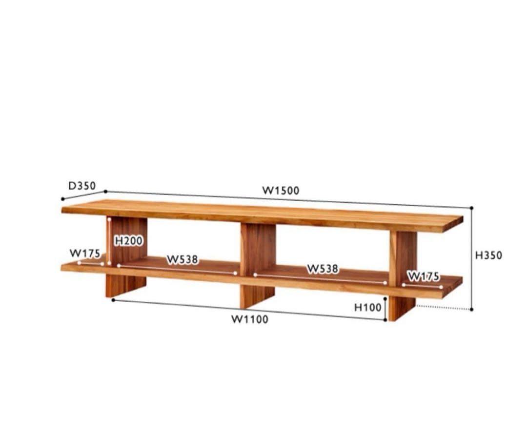 unico ウニコ SOTO TVボード チーク材 W1500