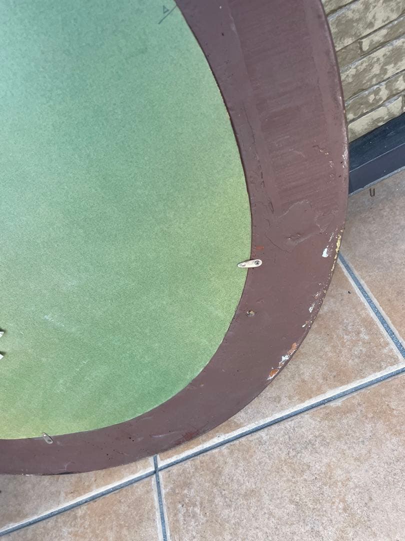 オランダ製　アンティーク　レア　ドームガラス　大きな　オーバル　フレーム　大型