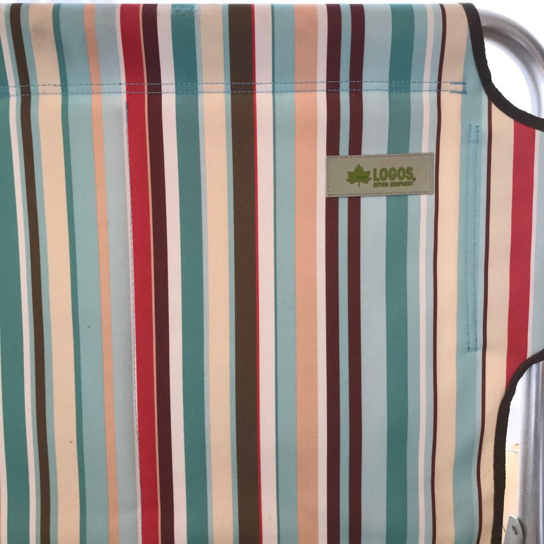 ロゴス　二人掛け　ストライプ　チェア