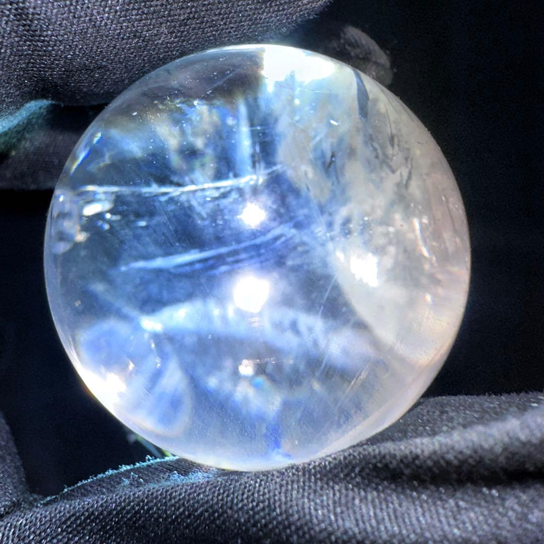 高透明度❗️レインボー☆ヒマラヤ ブルーエンジェルラダークォーツ丸玉A1303