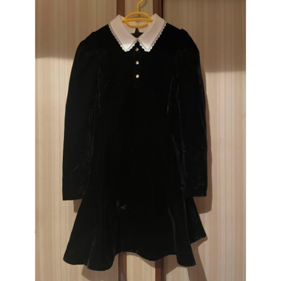 Rirandture ベルベットカラーミニワンピース