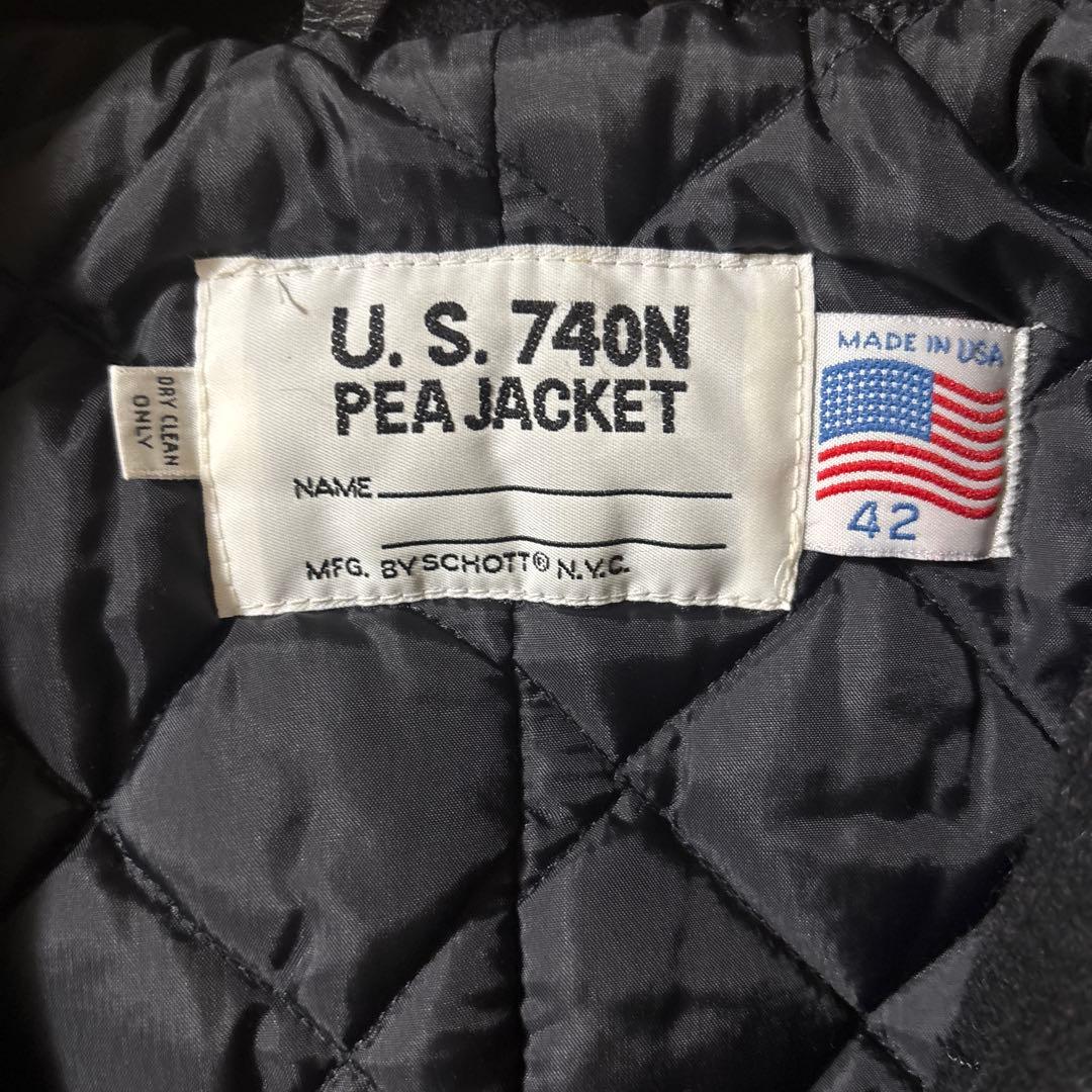 U.S. 740N ピーコート 42サイズ ダークネイビー　LLサイズ