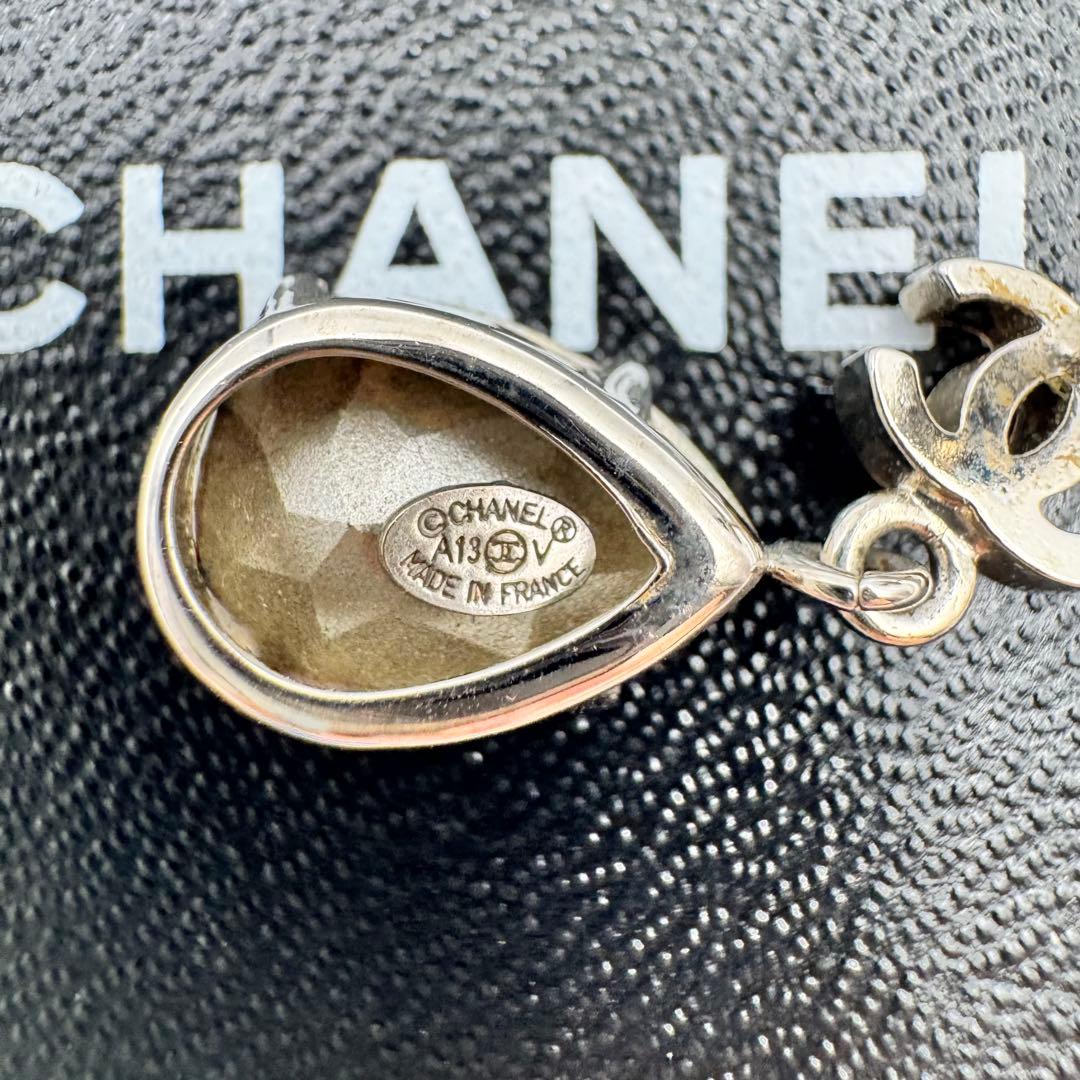 美品✨CHANEL ピアス　ココマーク　クリスタル　シルバー　片耳