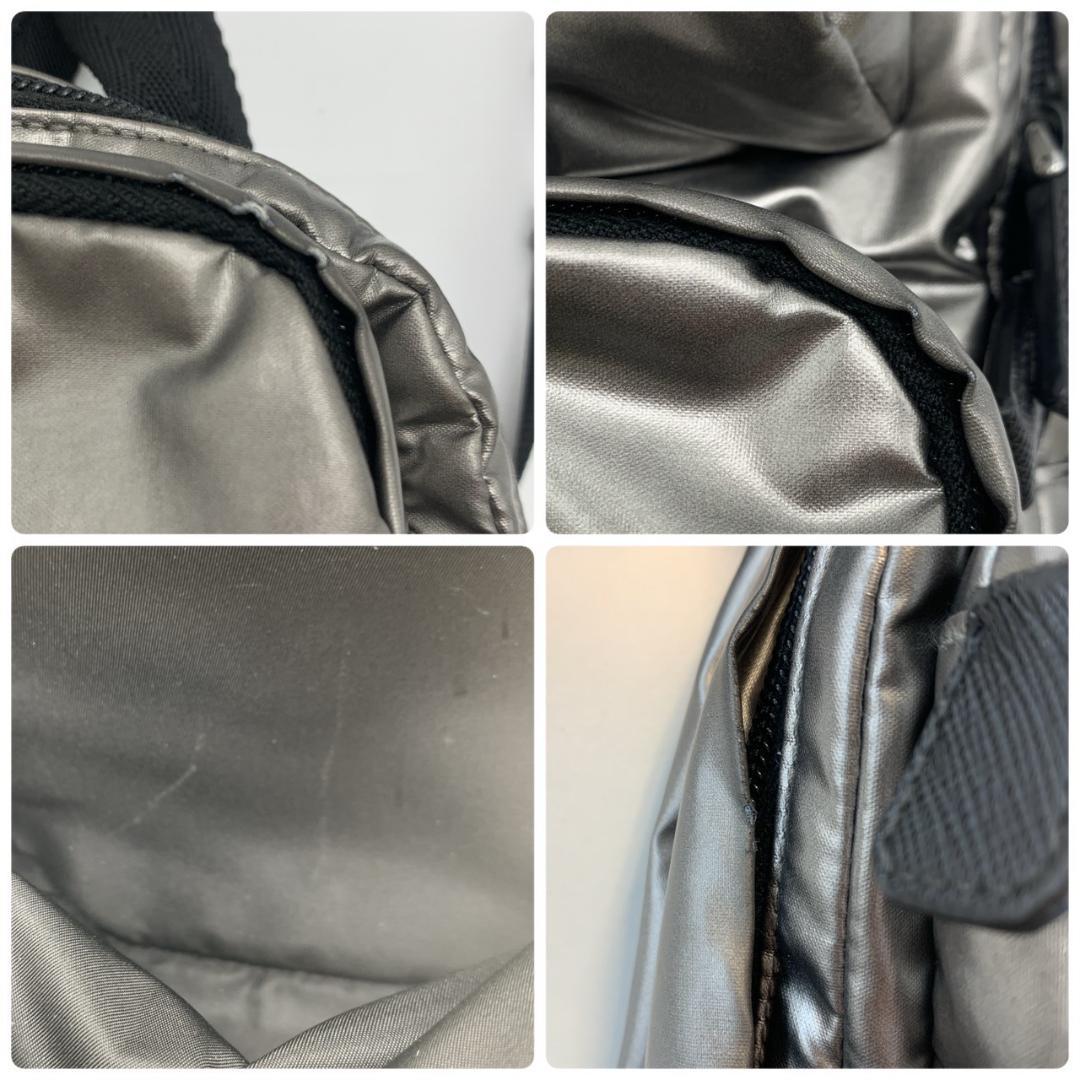 プラダ PVC ナイロン ボディバッグ ワンショルダー 1BZ026 シルバー