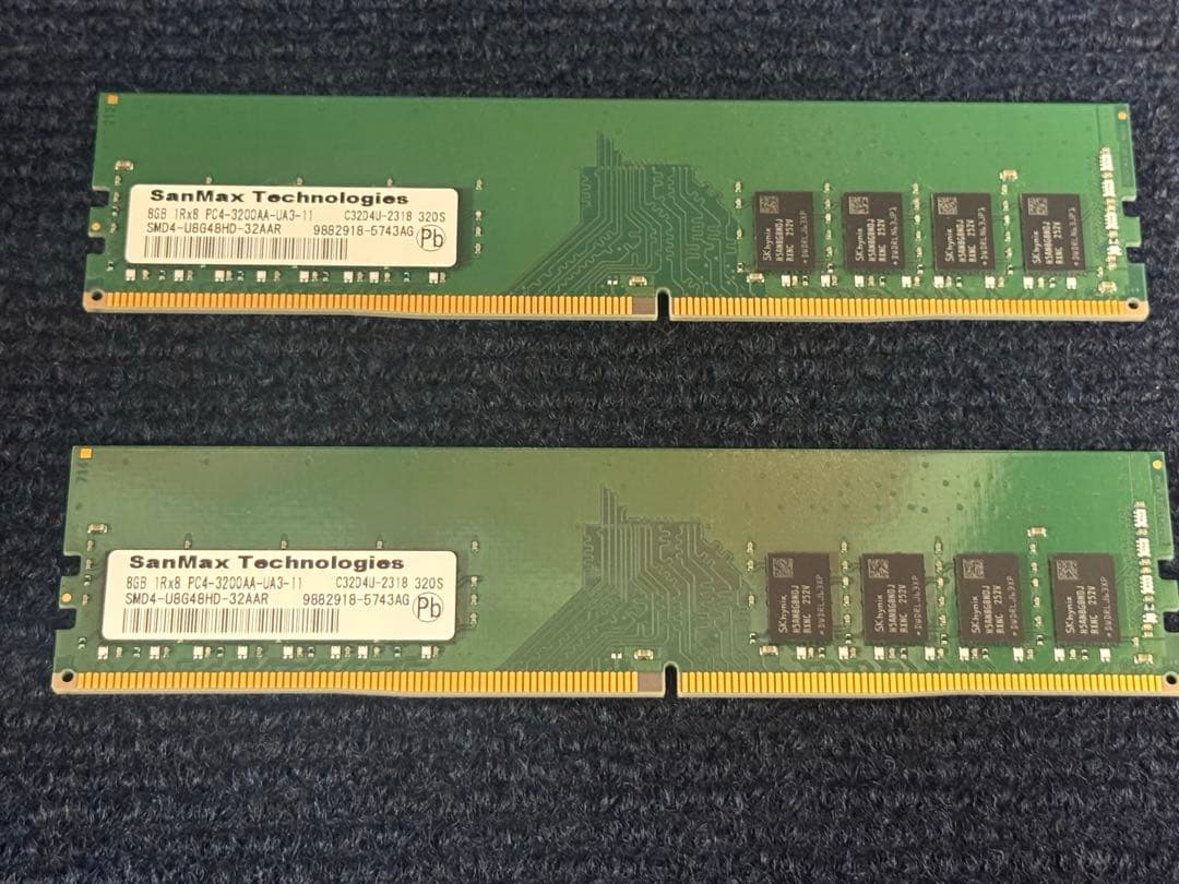 し*る様 サンマックス　SANMAX DDR4 3200 8GB 2枚組 合計1