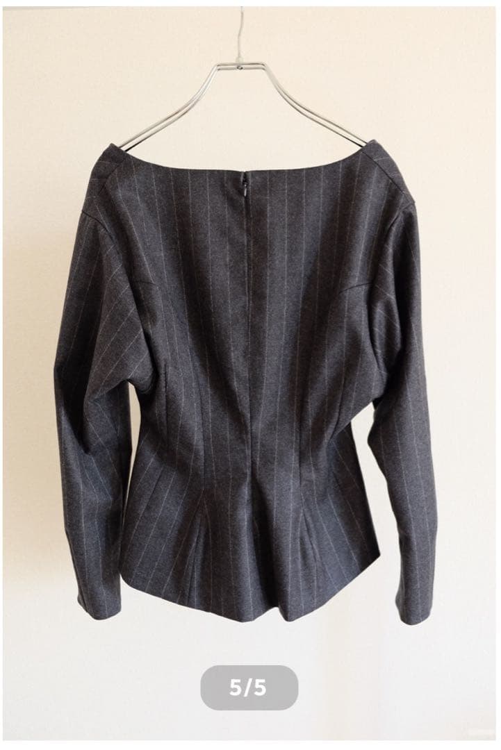 試着のみ KAYLE WOOL CASHMERE PEPLUM BLOUSE
