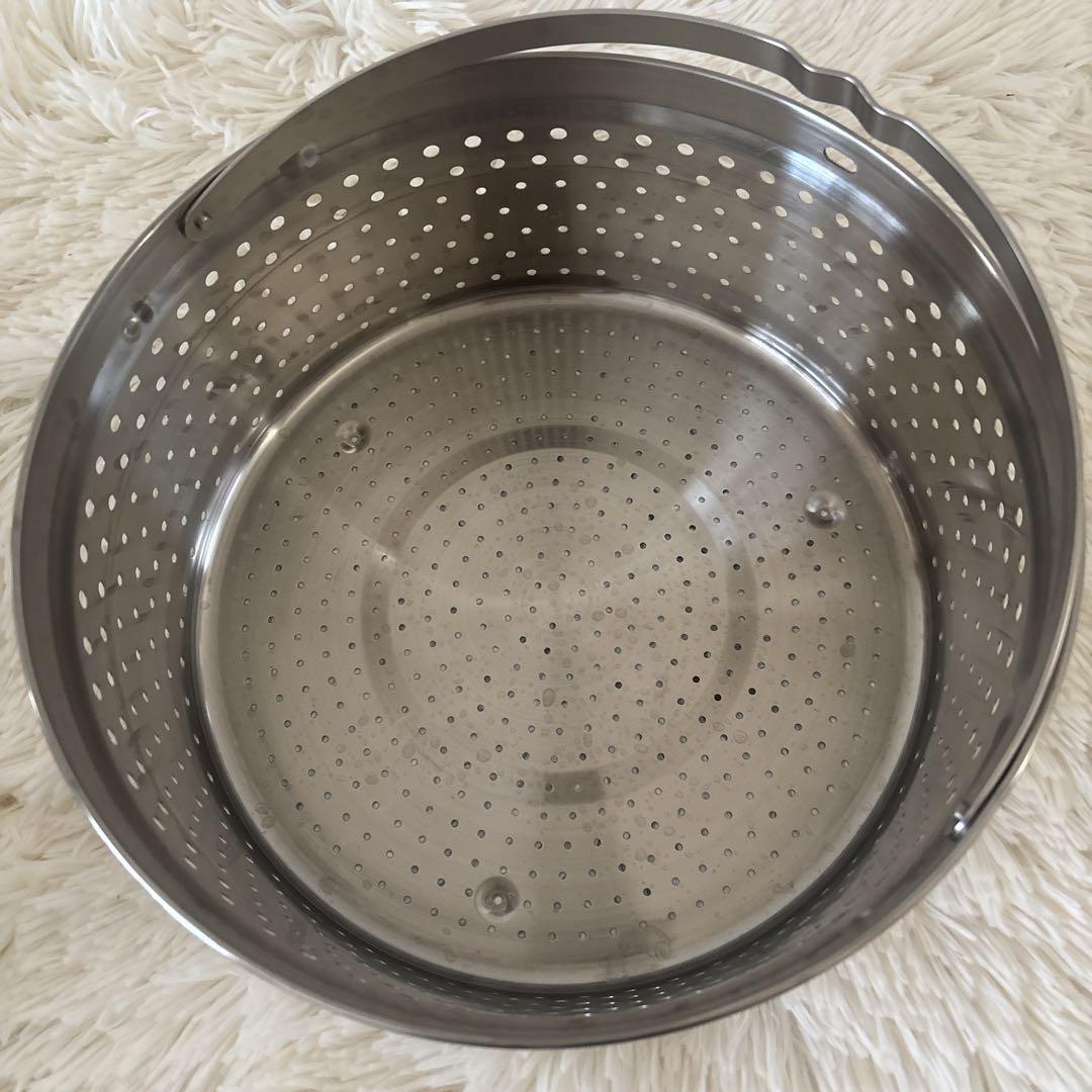 CRISTEL クリステル24cm 深鍋・蒸し器・クッキングバスケット4点セット