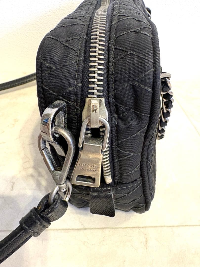 直営店購入⭐︎PRADA ブラック チェーン ショルダーバッグ