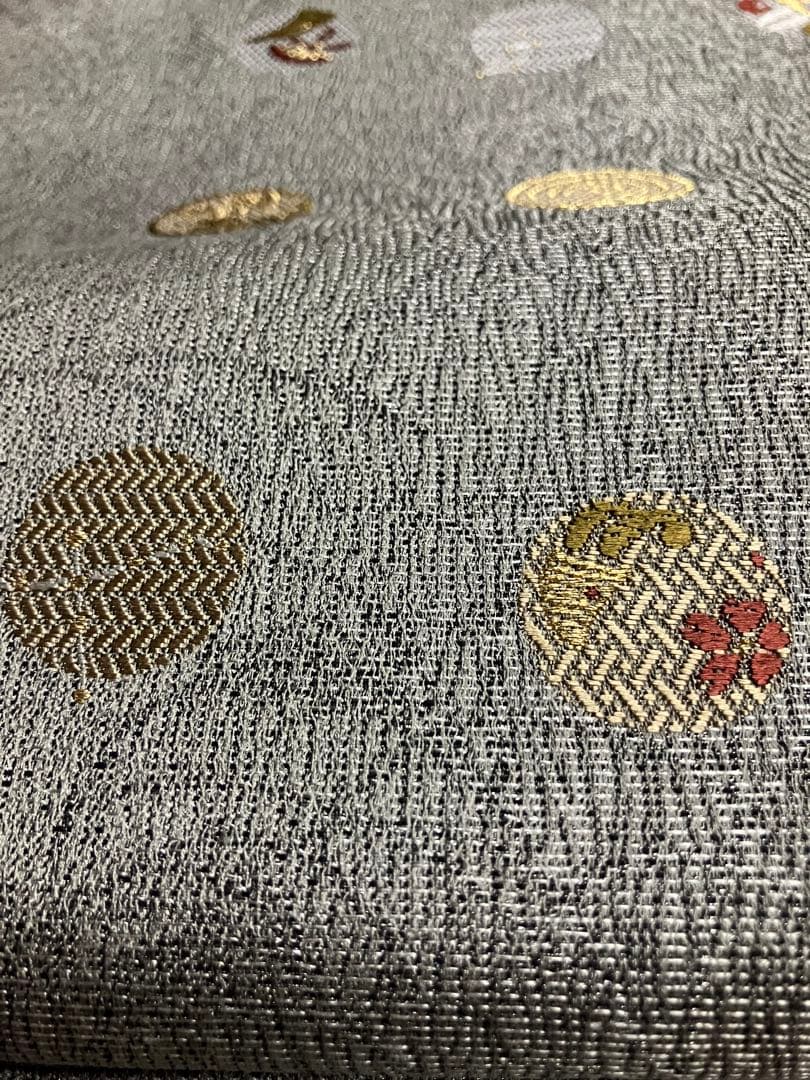 お仕立て上がり名古屋帯　新品未使用品　正絹　西陣織　No.357