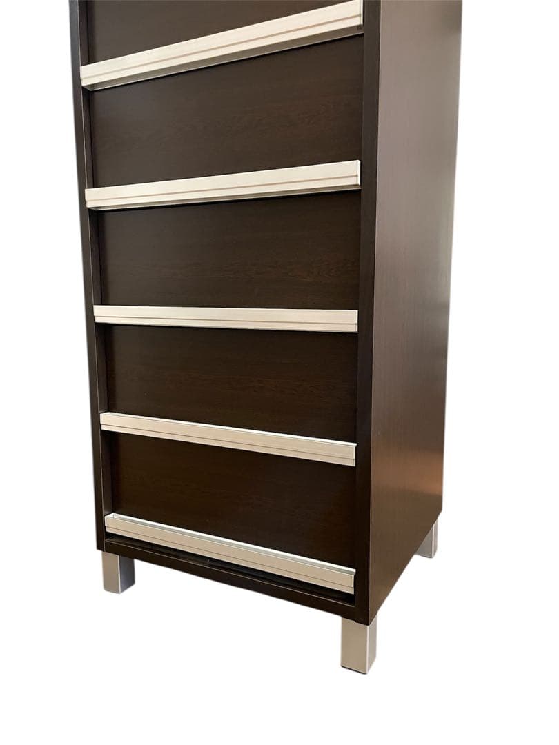 オークス CDラック キャビネット 木目調 7段 収納 飾り棚 約735枚収納