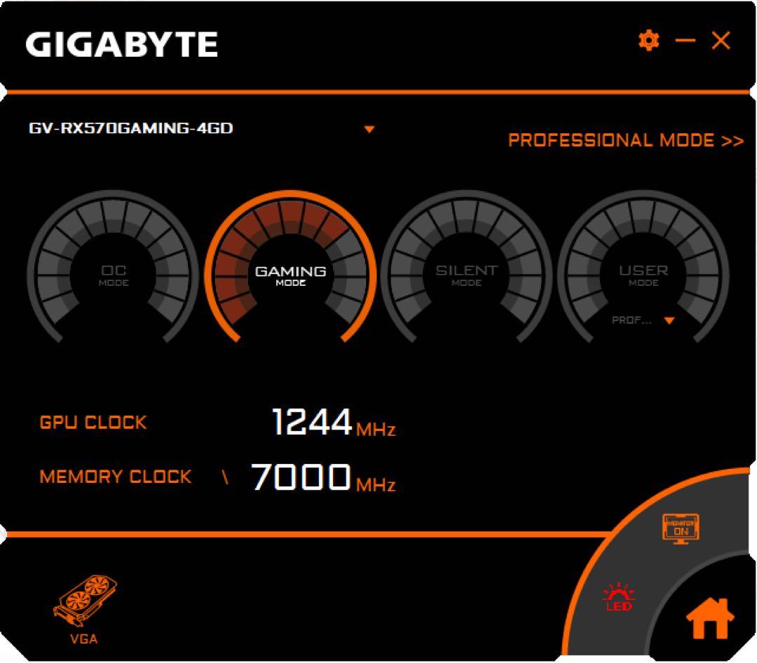 GIGABYTE RX570 グラフィックボード デュアルファン